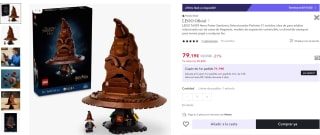 Set Lego Juego De Construcción Sombrero Seleccionador Parlante por 79,19€ (67€ cuenta  nueva)