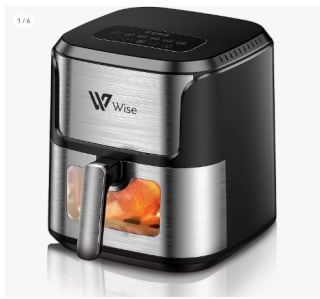 Freidora sin aceite de 5 litros con pantalla táctil y 6 modos de cocción predeterminados por 43.99€