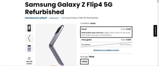 Samsung Galaxy Z Flip4 5G 128GB available for £249