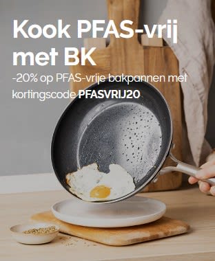 20% korting op alle bakpannen van BK