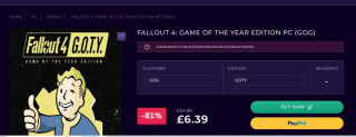 "Fallout 4: Game of the Year Edition - PEGI 18" - £6.39 [PC-GOG/DRM Free]