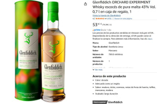 Glenfiddich ORCHARD EXPERIMENT Whisky escocés de pura malta 43% Vol. 0,7 l en caja de regalo por 53,45€