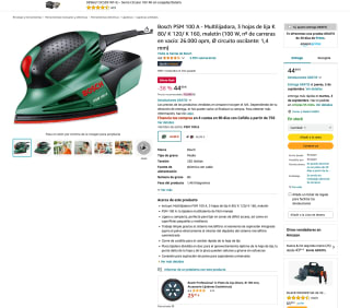 Lijadora Bosch + 25 set hojas lija por solo 44,99€