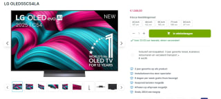 LG OLED evo C54 55" Zwart voor €1.348 bij Plasmavisie