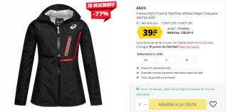 Chaqueta para Mujer Francia ASICS Track & Field Elite por 39.99€