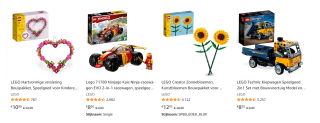Alle geselecteerde Lego de 2de 50% korting bij Amazon