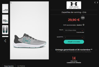 Hasta 70% + 10€ descuento en ropa y calzado Under Armour precios d elocura