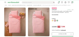 Parure housse de couette 140X200 + taie d'oreiller à 9,99€