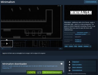 Gratis PC game Minimalism bij Steam