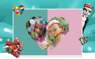 Bouw een gratis hart voor een donatie van een Lego set aan een kind
