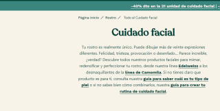 -40% en la segunda unidad en cuidado facilal