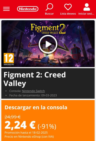Figment 2: Creed Valley Nintendo Switch por 2,24€.