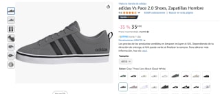adidas Vs Pace 2.0, Zapatillas Hombre por 35,49€