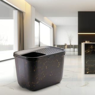 Prijsfout! Savic Kattenbak Hop In Marble Zwart/Goud starset voor €7,69 bij Zooplus