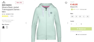 BIDI BADU Sweater met rits voor €49,95 bij Tennispoint