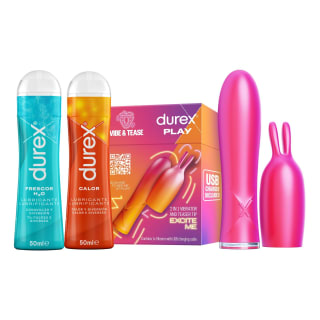Kit Durex Conejito vibrador Vibe & Tease + Lubricante de base agua Efecto calor + Efecto frío por 42,99€