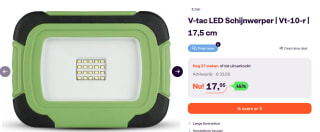 V-tac Schijnwerper Vt-10-r Led 17,5 Cm 10w 4000k Groen voor €17,95 bij iBOOD