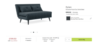 M&S Dylan Double Fold-Out Sofa Bed - £199.50