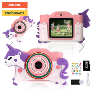 Cámara para niños con tarjeta SD de 32GB a 10.99€