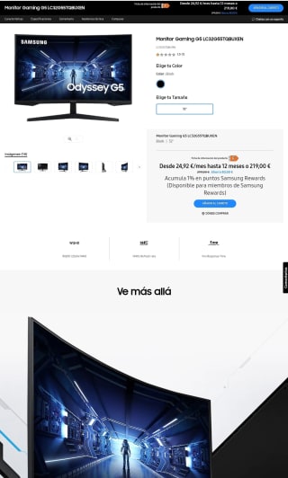 Monitor Gaming G5 LC32G55TQBUXEN 32" por 219€