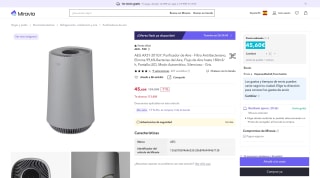 Purificador de Aire AEG AX31-201GY por 45,60€