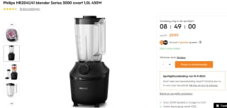 Philips 3000 series HR2041/41 - Blender - Zwart voor €29,99 bij Blokker
