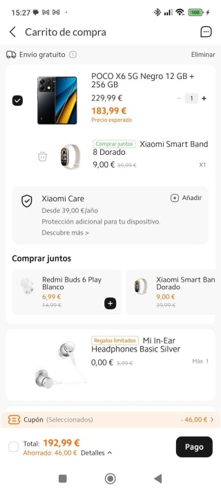 Xiaomi POCO X6 5G de 12GB/256GB + Mi Band 8 o Redmi Buds 5 por 192,99€ y el X6 PRO por 248,99€