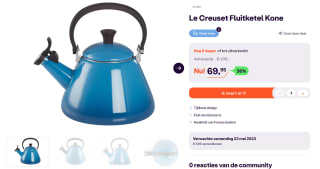 Le Creuset Kone Fluitketel 1,6 L blauw voor €69,95 bij iBood