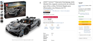 LEGO Technic Koenigsegg Jesko Absolut por $829 | Amazon