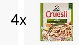 4x Paquetes de Cereales con fruta Cruesli Quaker 375 g. por 9,36€