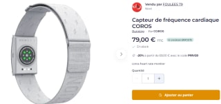 Montre capteur de fréquence cardiaque COROS à 79€