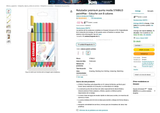 Estuche 8 colores rotulador premium punta media STABILO pointMax por 4,97€