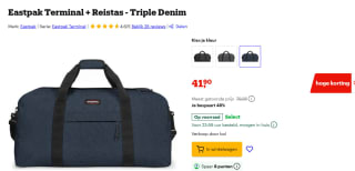 Eastpak Terminal + Weekendtas donkerblauw 75 cm voor €41,90 bij Bol