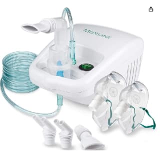 Inhalador MEDISANA IN 500 nebulizador ultrasónico con compresor. Boquilla y mascarilla para adultos y niños por 29.99€