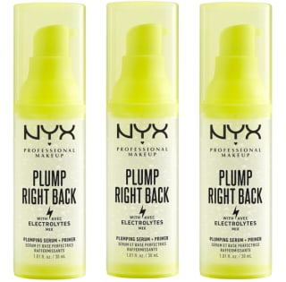 3 Unidades de NYX Professional Makeup Plump Right Back Primer & Serum, Con electrolitos, Fórmula vegana, 30ml por 22.38€