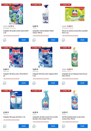 Segunda Unidad al -70% en productos de Droguería desde Carrefour.