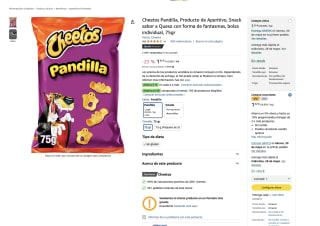 Cheetos Pandilla Snack sabor a Queso con forma de fantasmas bolsa 75gr por 1,42€