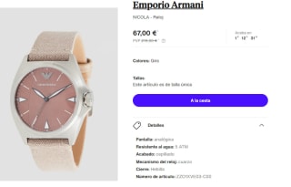 Reloj de Mujer Emporio Armani NICOLA por 67€