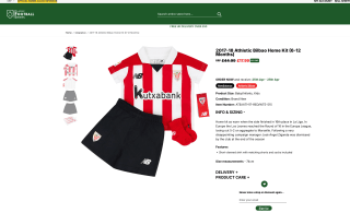 Equipación completa local del Athletic de Bilbao 2017-18 Bebés por solo 18,89€