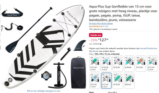 Aqua Plus 15 cm dikke opblaasbare SUP voor €127,49 bij Amazon
