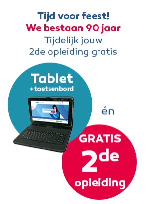 2e opleiding gratis + gratis tablet of hoofdtelefoon als je je inschrijft voor een opleiding bij NHA