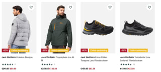 Tot wel 60% korting op Jack Wolfskin bij Bever