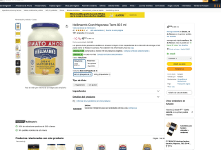 3 Hellmann's Gran Mayonesa 825 ml por solo 10,67€