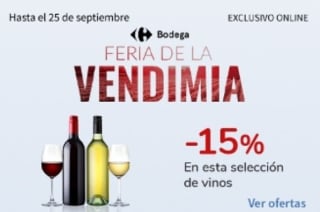 Carrefour Feria de la Vendimia 15% de Descuento.