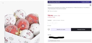 Productos de Navidad como arboles y adornos muy baratitos