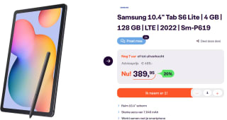Samsung Galaxy Tab S6 Lite (2022) Wi-Fi + LTE - 128GB - Grijs voor €389,95 bij Ibood