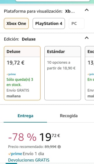 Marvel's Avengers - Xbox One (Edición Deluxe) por 19,72€.