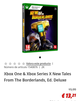 New Tales From The Borderlands, Ed. Deluxe Xbox Series X, Xbox One por 13,21€.