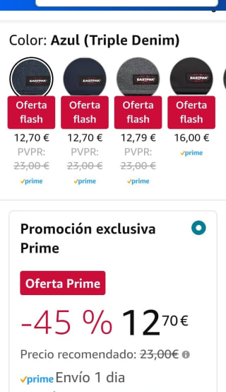 Eastpak Cartera Triple por 12,70€.