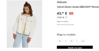 Chaqueta de Mujer Volcom DEELYGHT por 43.99€